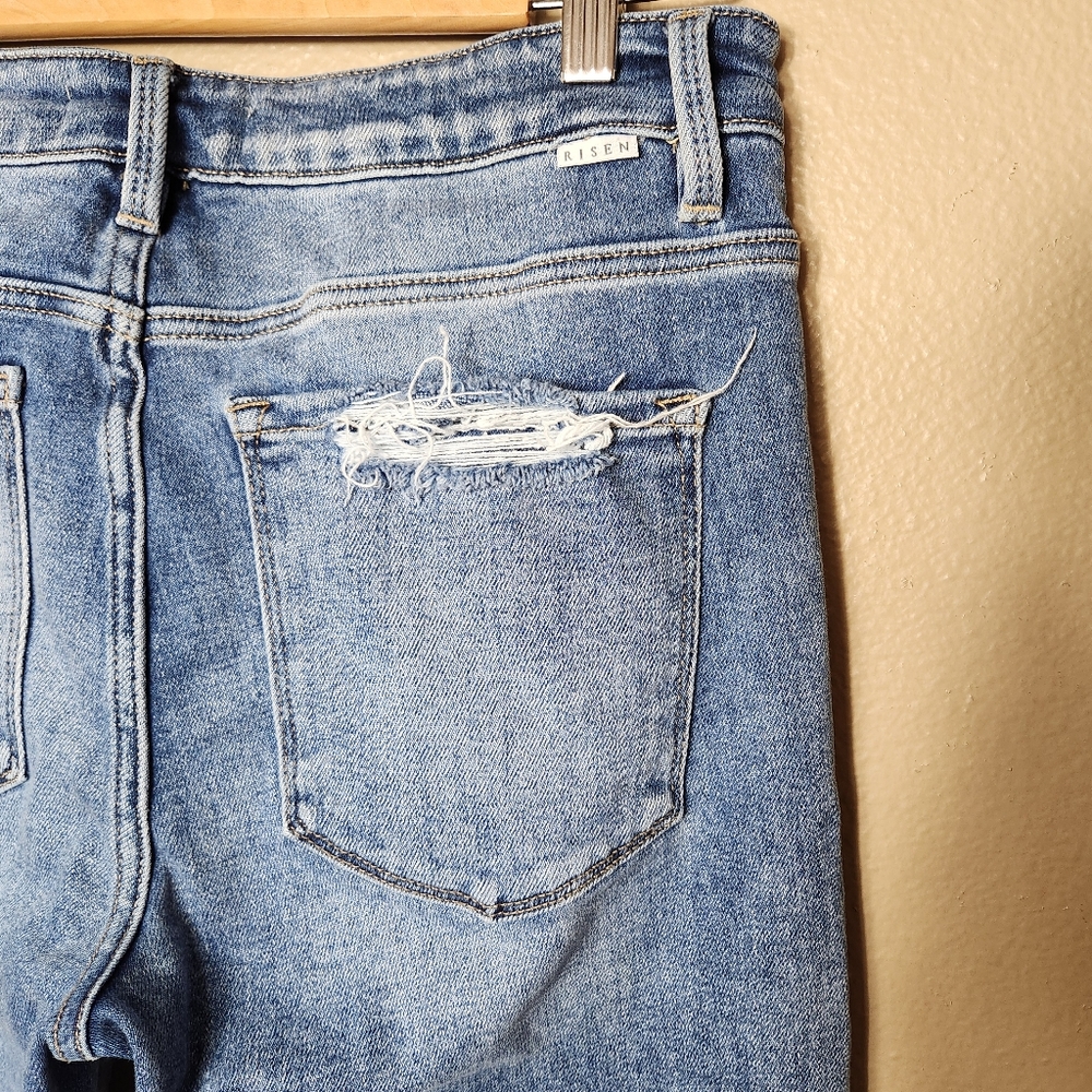 Stylish Light Blue Flare Jeans - Picture 12 of 15